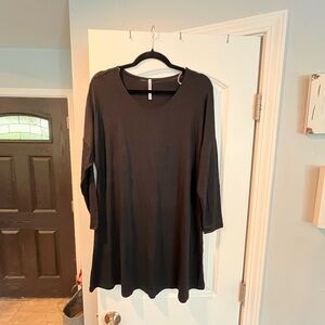Black Long Sleeve Tunic Dress